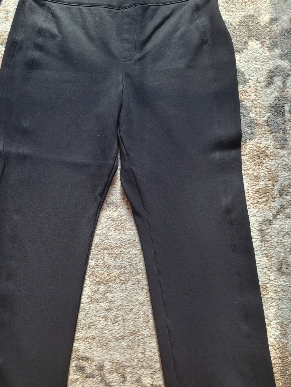 SPANX Black Pull-On Straight Leg Pants XL Petite – Stretch Shaping Work Pants
